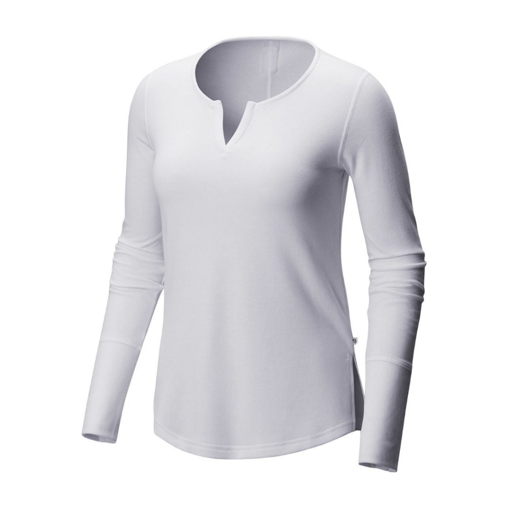 Mountain Hardwear Daisy Chain Split-Neck Long-Sleeve Top, Size XS